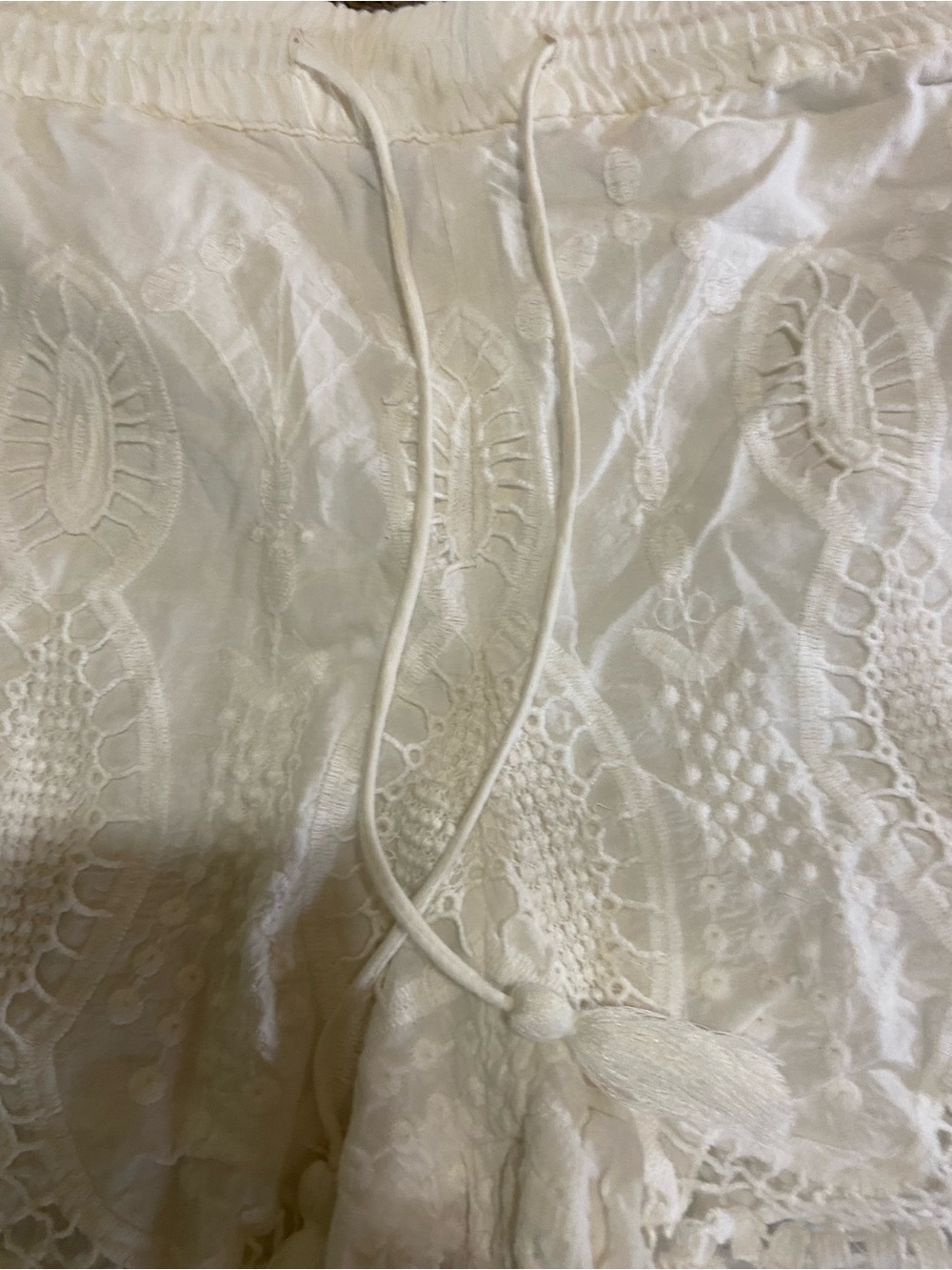 Loft Large White Lace Trim Shorts - Picture 2 of 4